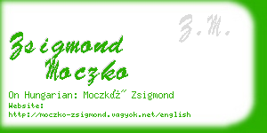 zsigmond moczko business card